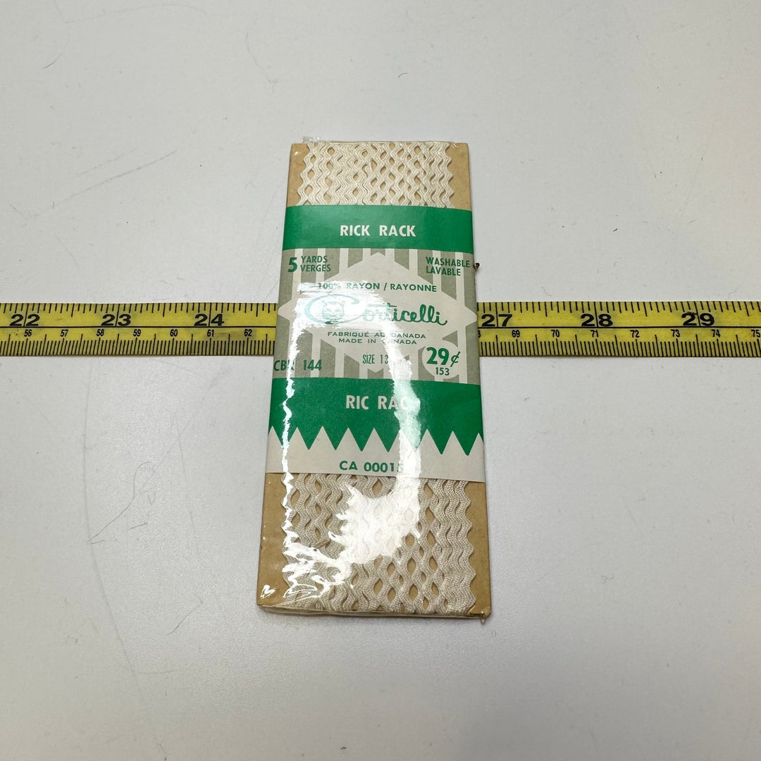 ¼" (6mm) Ricrac Trim - White - 4M Bundle - True Deadstock supplies Fabric by private - Sustainable Textile | FABCYCLE
