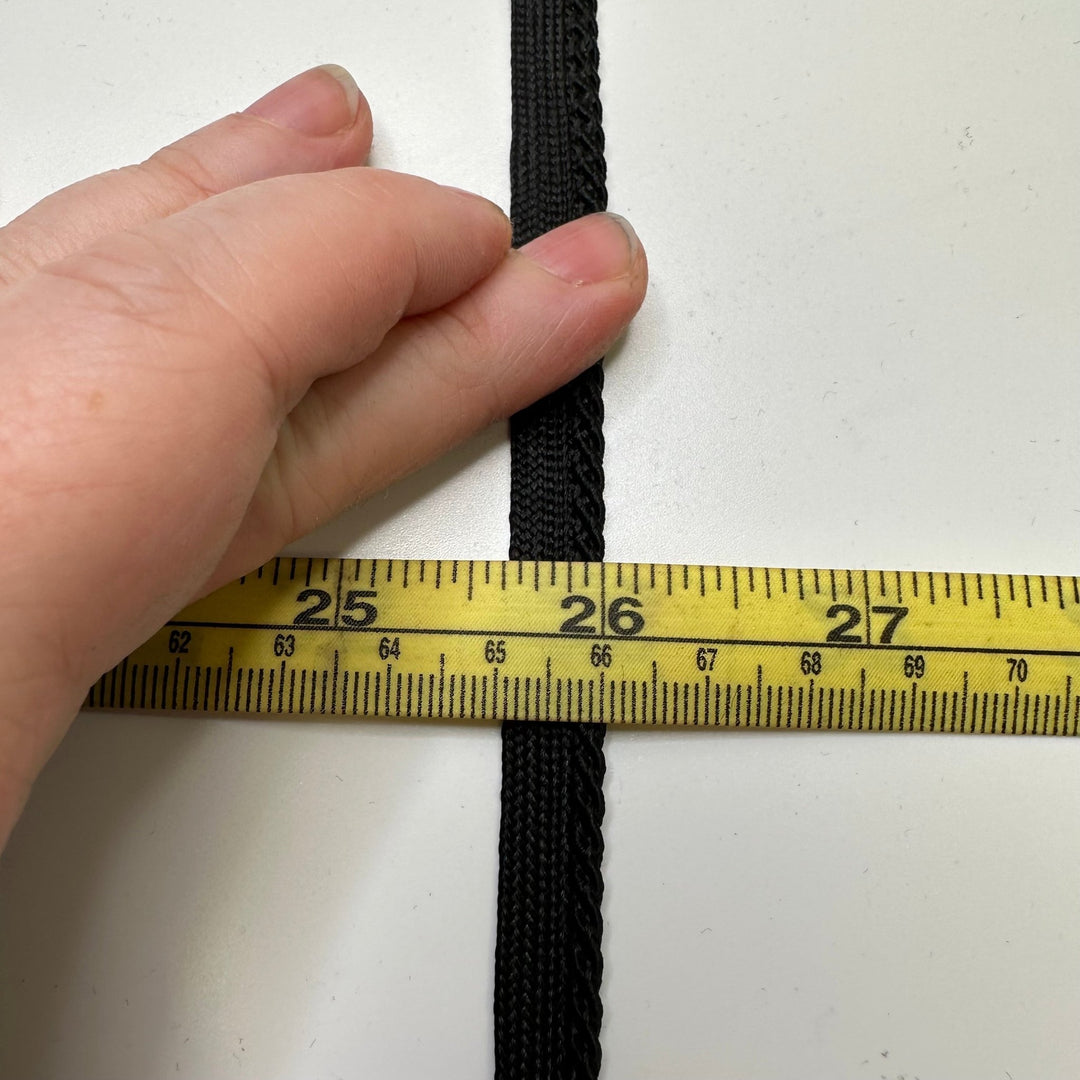¼" (6mm) Rope Cording Trim - Black - Roll - True Deadstock supplies Fabric by private - Sustainable Textile | FABCYCLE
