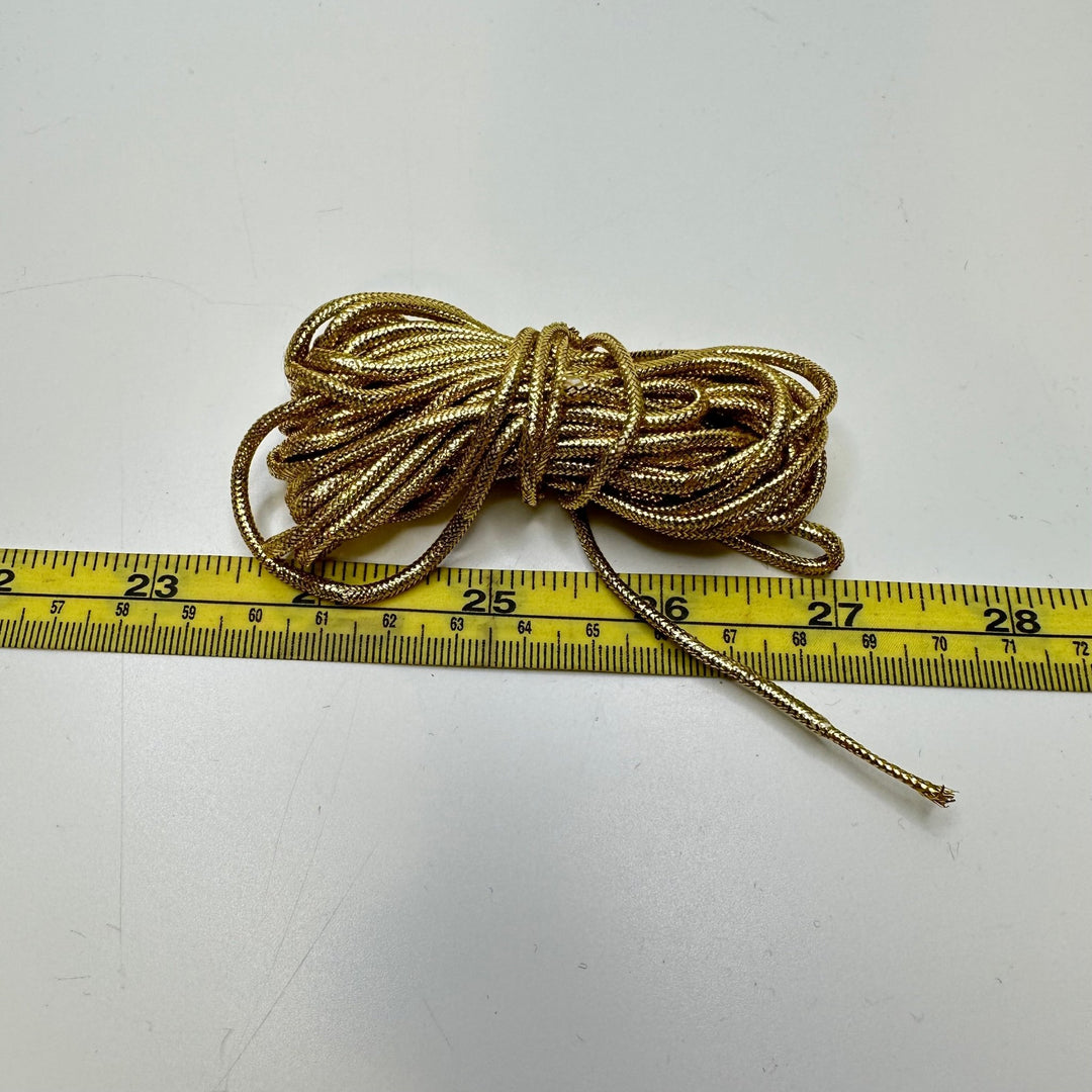¼" (6mm) Rope Cording Trim - Gold - 4M Bundle - True Deadstock supplies Fabric by private - Sustainable Textile | FABCYCLE