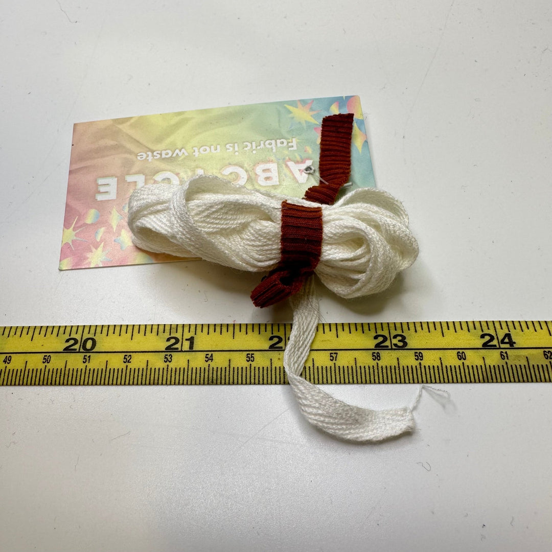 ¼" (6mm) Tape Trim - White - 1.2M Bundle - True Deadstock supplies Fabric by private - Sustainable Textile | FABCYCLE