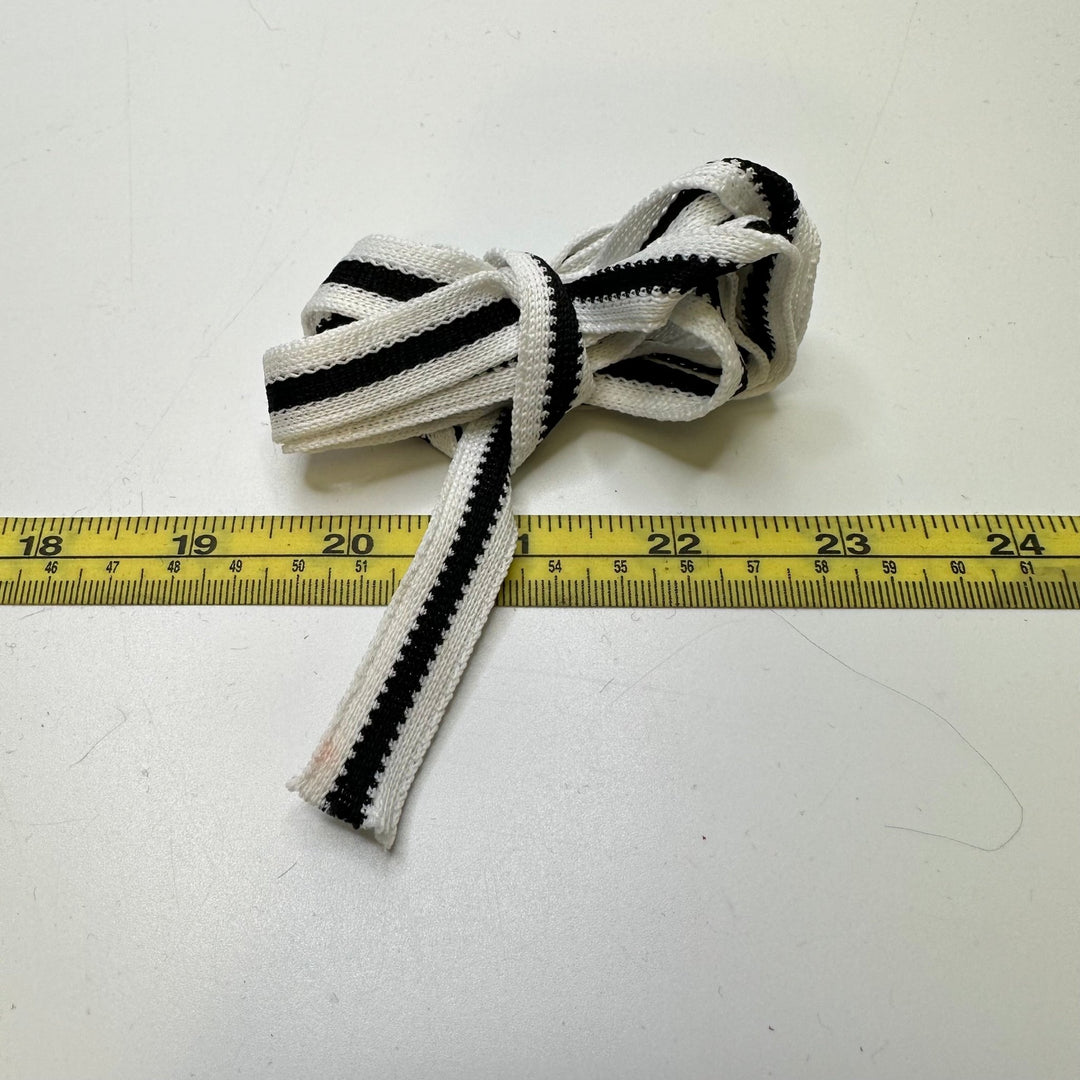 ¼" (6mm) Tape Trim - White/Black - 1.2M Bundle - True Deadstock supplies Fabric by private - Sustainable Textile | FABCYCLE
