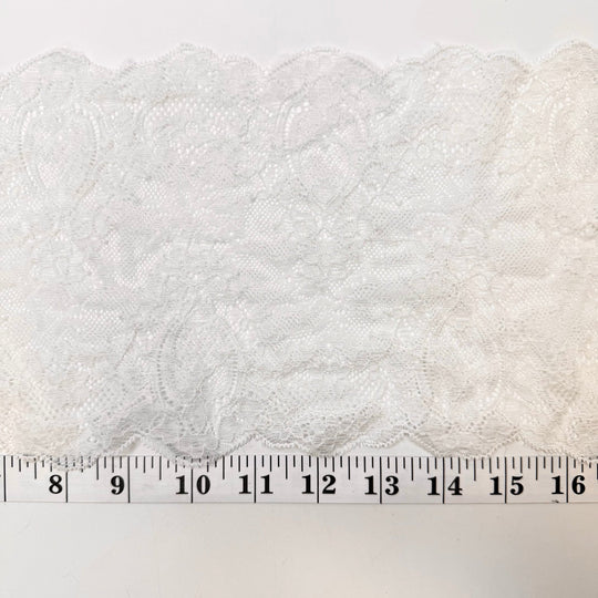 7 1/16" (180mm) Scalloped Lace Trim - White - 2 Pack - True Deadstock supplies Fabric by private - Sustainable Textile | FABCYCLE