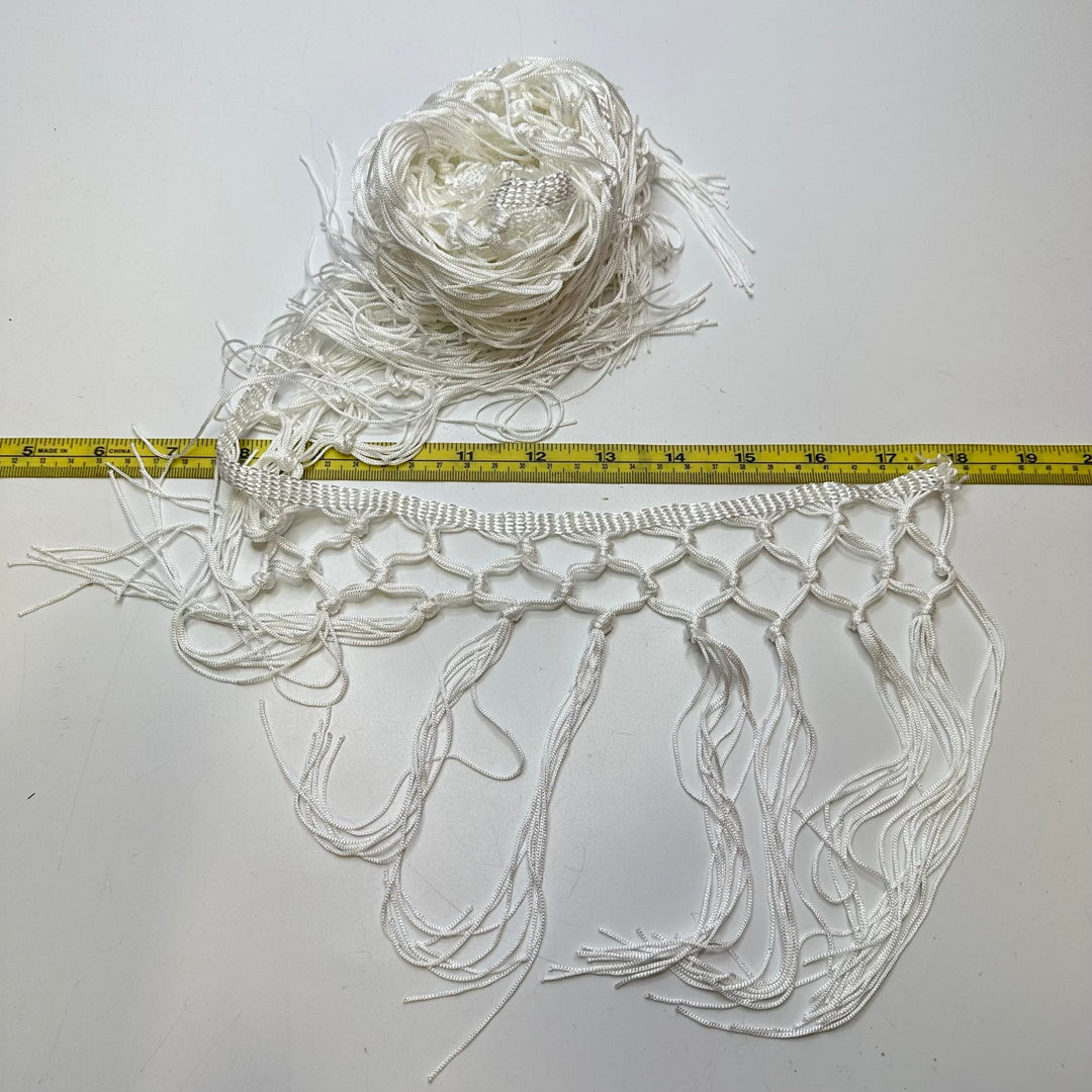 7 ⅞" (200mm) Fringe Tape Trim - White - 2M Bundle - True Deadstock supplies Fabric by private - Sustainable Textile | FABCYCLE