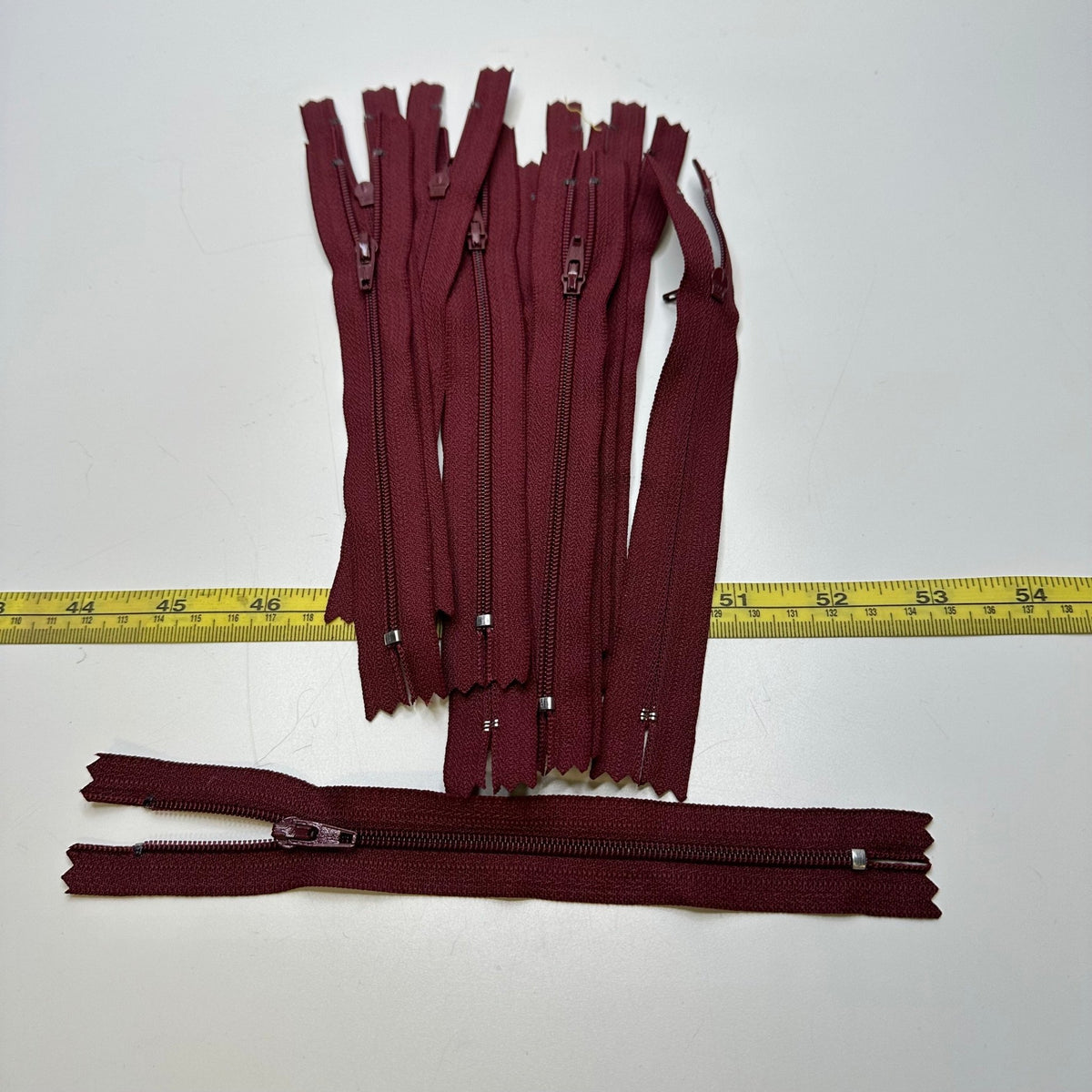 7" YKK Coil Zipper - Closed End - Burgundy - 10 Pack - True Deadstock supplies Fabric by private - Sustainable Textile | FABCYCLE