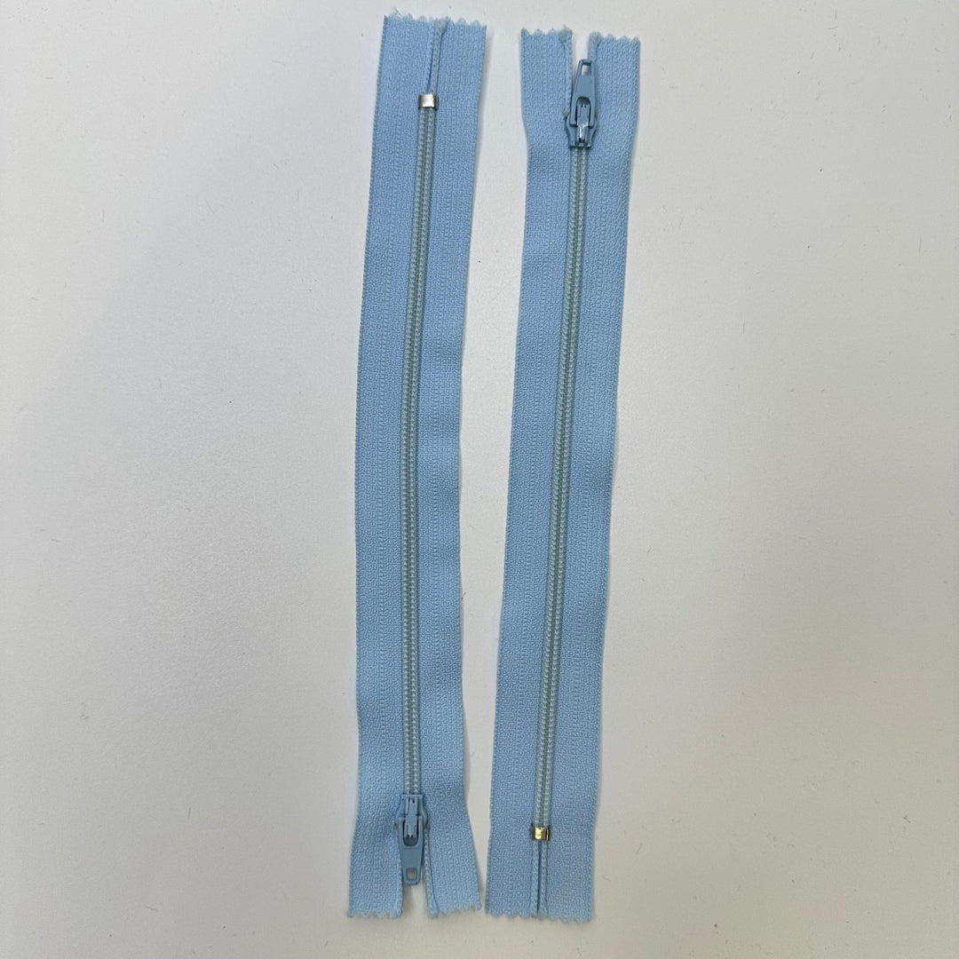 7" YKK Coil Zipper - Closed End - Light Blue - True Deadstock supplies Fabric by private - Sustainable Textile | FABCYCLE