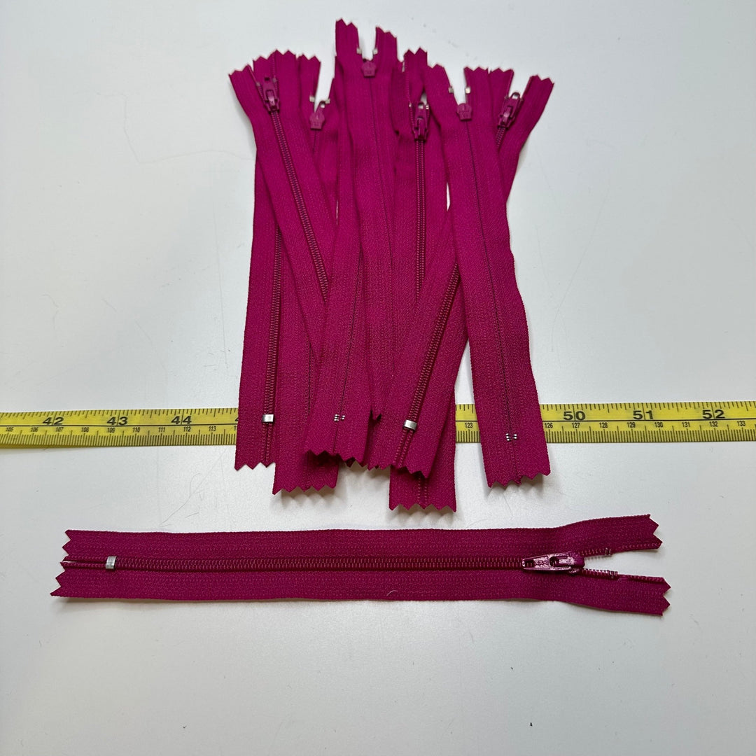 7" YKK Coil Zipper - Closed End - Magenta - 10 Pack - True Deadstock supplies Fabric by private - Sustainable Textile | FABCYCLE