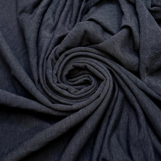 70 The New 60 - French Terry Bamboo Blend Knit - Navy - 0.7M Bundle - True Deadstock fabric Fabric by private - Sustainable Textile | FABCYCLE