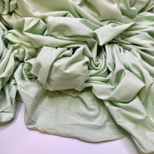 79 Nations - Jersey Cotton Knit - Light Mint Green - 3M Bundle - True Deadstock fabric Fabric by private - Sustainable Textile | FABCYCLE