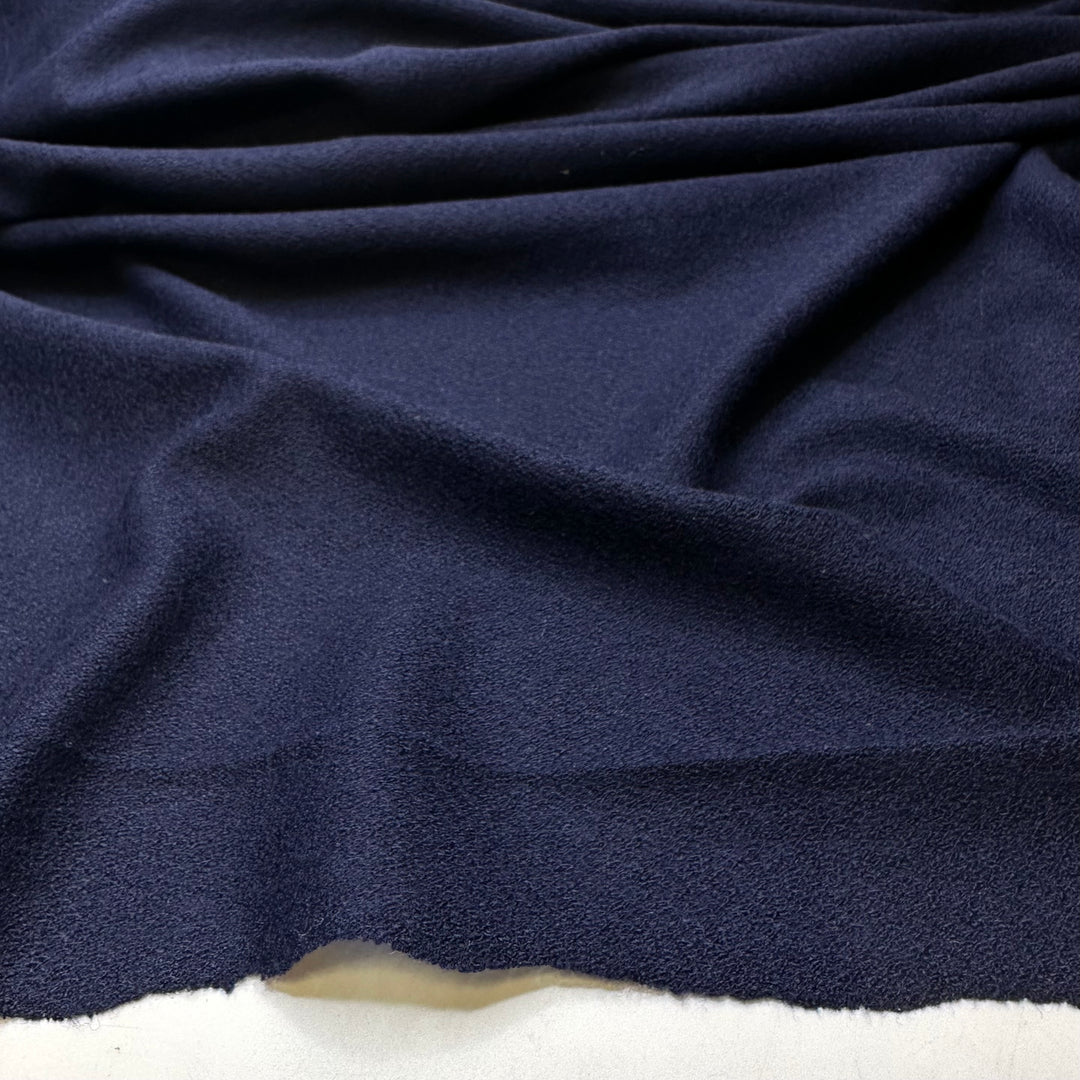 Fleece Navidad - Crepe Wool Woven - Navy - 3M Bundle - FABCYCLE Deadstock and Sustainble Fabrics and Sewing Supplies