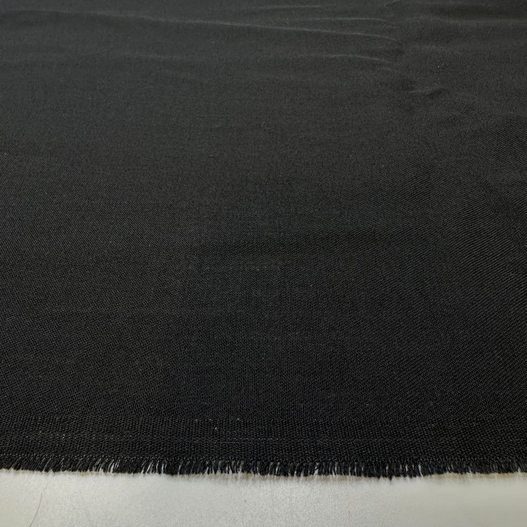 8 Am Meeting - Wool Blend Woven - Black - 1.55M Bundle - True Deadstock fabric Fabric by private - Sustainable Textile | FABCYCLE