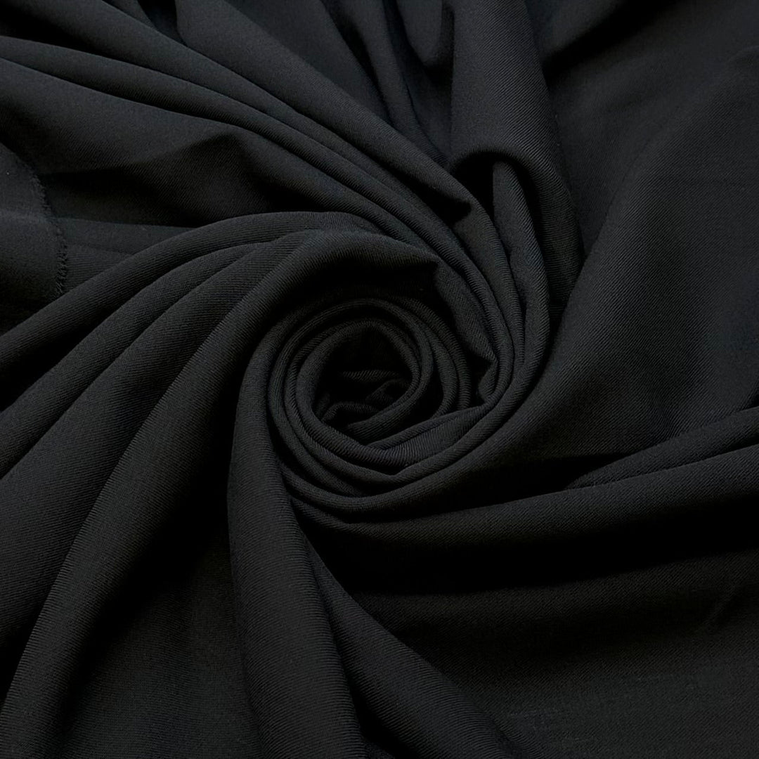 8 Am Meeting - Wool Blend Woven - Black - 1.55M Bundle - True Deadstock fabric Fabric by private - Sustainable Textile | FABCYCLE