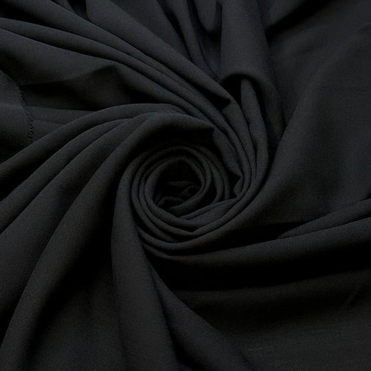 8 Am Meeting - Wool Blend Woven - Black - 1.55M Bundle - True Deadstock fabric Fabric by private - Sustainable Textile | FABCYCLE