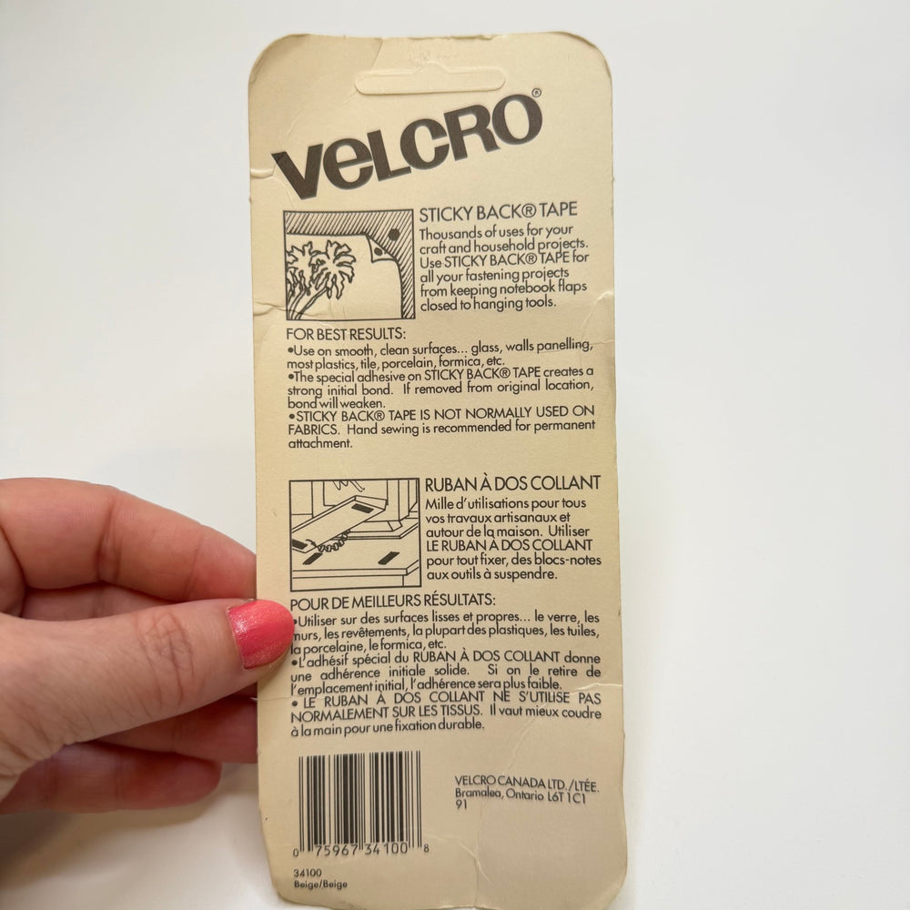 8 Sets Of Adhesive Squares Velcro - Beige - Individual - True Deadstock supplies Fabric by private - Sustainable Textile | FABCYCLE