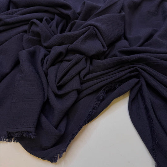 80s Shoulder Pads - Polyester Blend Woven - Dark Navy - 2.1M Bundle - True Deadstock fabric Fabric by private - Sustainable Textile | FABCYCLE