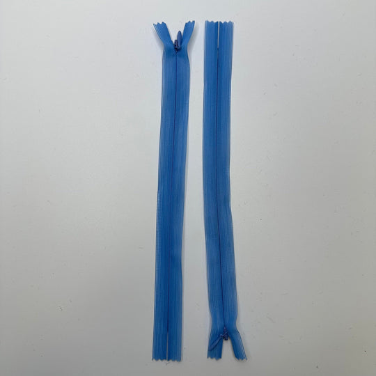 9" Invisible Zipper - Closed End - Light Blue - True Deadstock supplies Fabric by private - Sustainable Textile | FABCYCLE