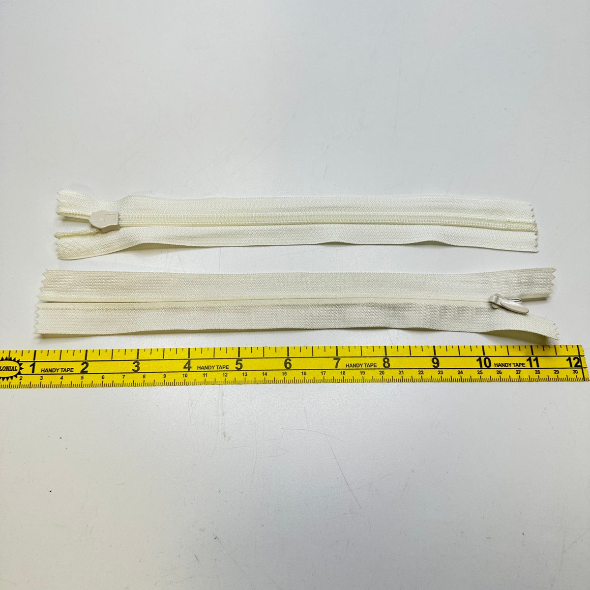 9" Invisible Zipper - Closed End - Off White - True Deadstock supplies Fabric by private - Sustainable Textile | FABCYCLE