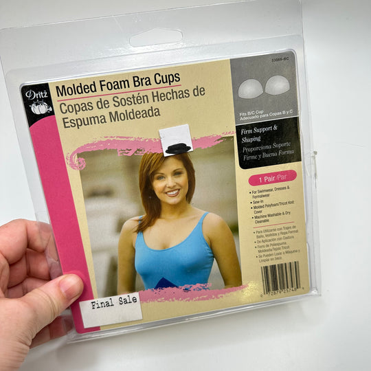 Stiff Bra Cups Notions - White - Individual - B/C Cup