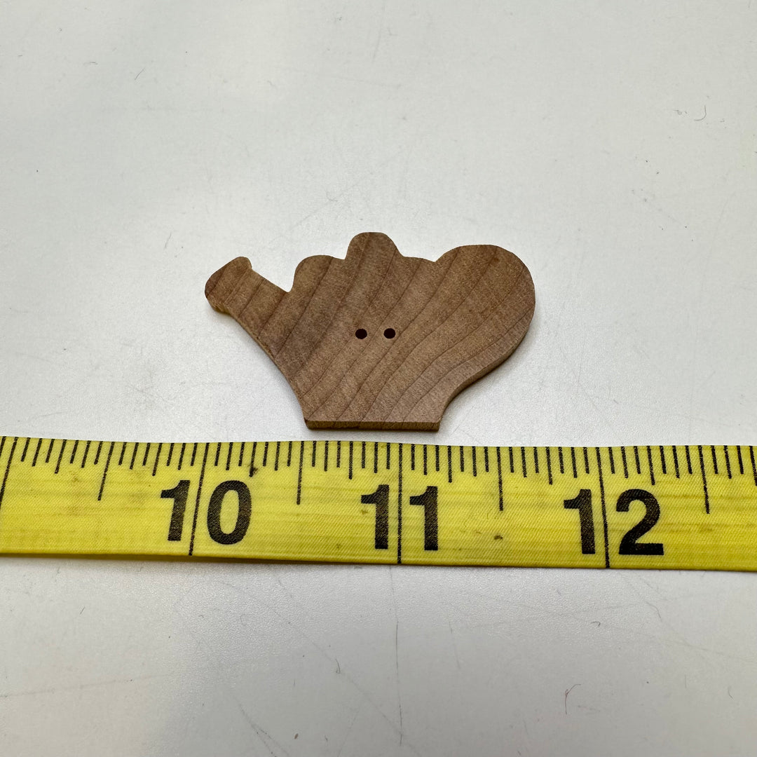 2 Hole Button - 45MM Wood - Light Beige