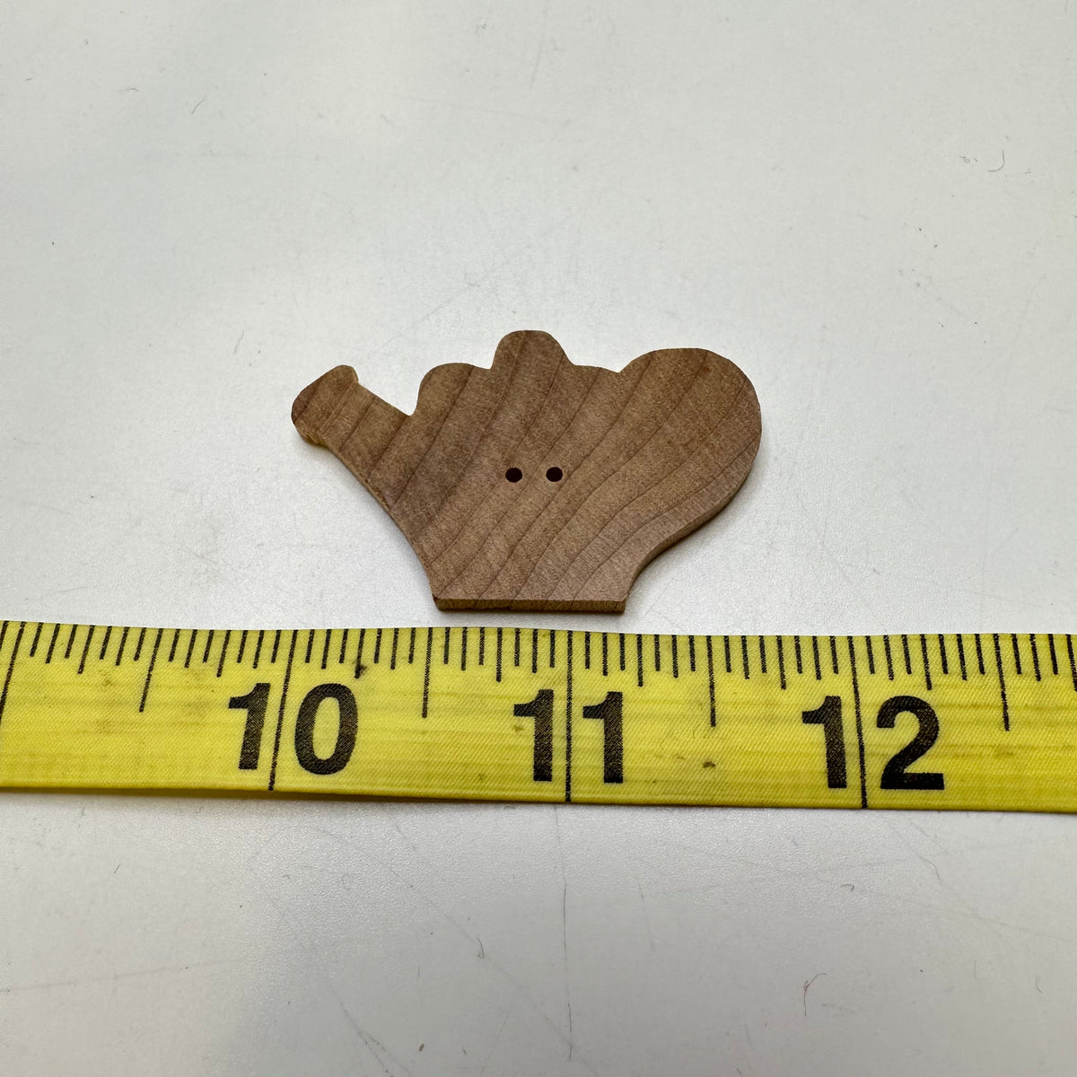 2 Hole Button - 45MM Wood - Light Beige