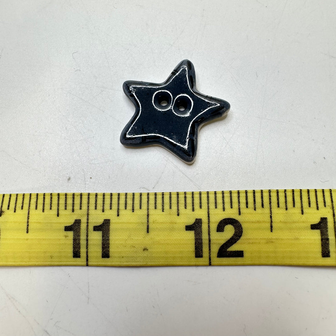 2 Hole Button - 25MM Ceramic - Dark Blue