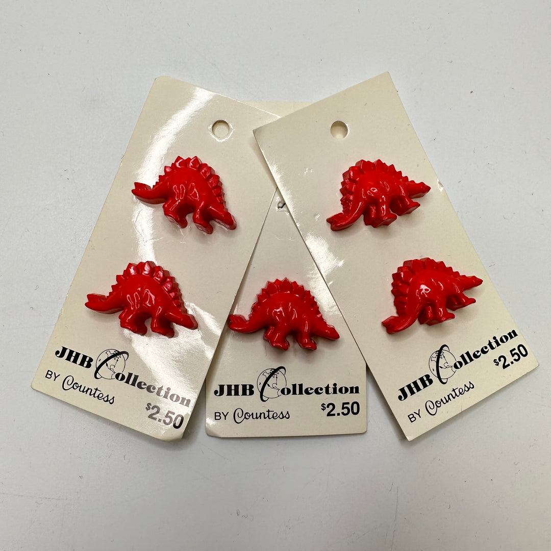 Shank Button - 20MM Plastic - Red - 5 Pack