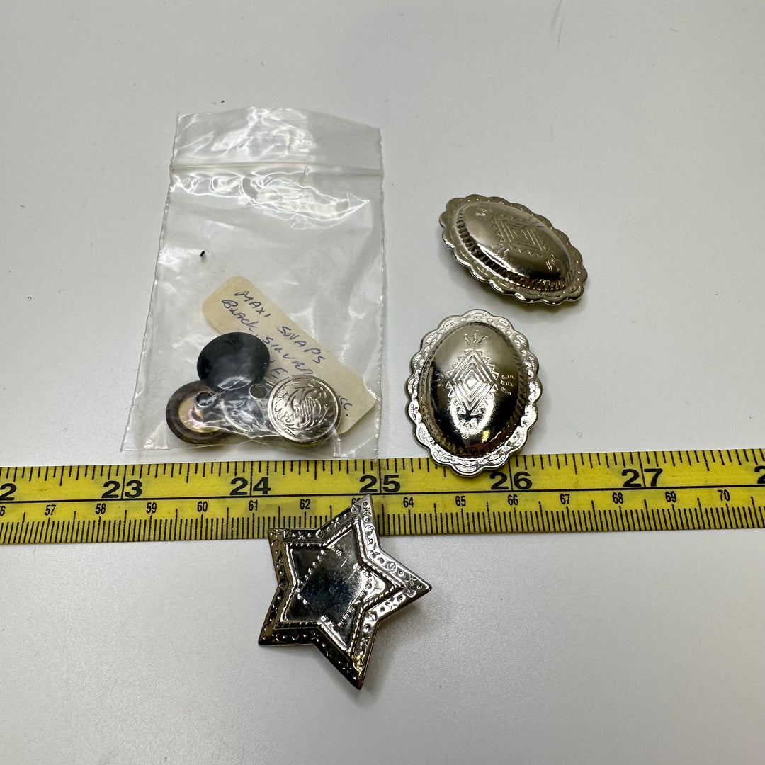 Shank Button -  Metal - Silver - 4 Pack