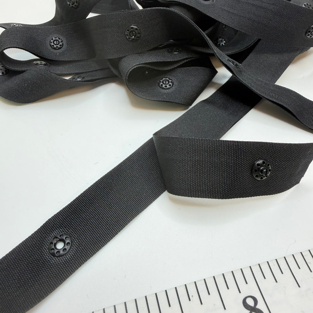 Snap Tape Button - 20MM Plastic - Black