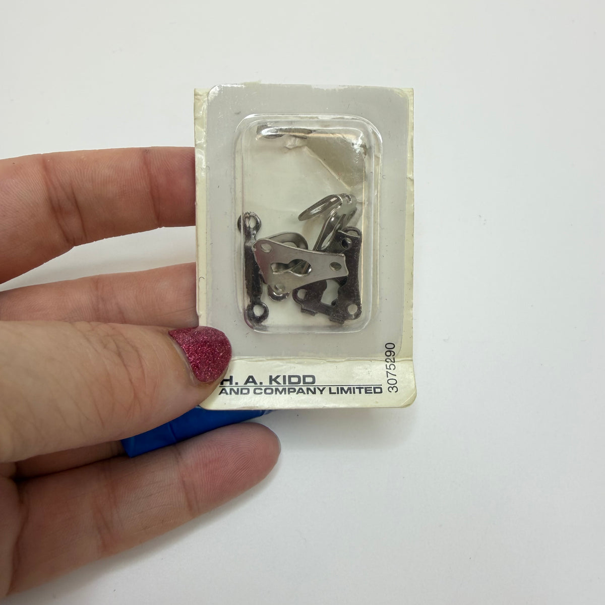 Hook And Eye Button - 15MM Metal - Silver - 3 Pack