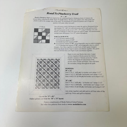Pineberry Trail Quilting Pattern Books - Multi - Individual