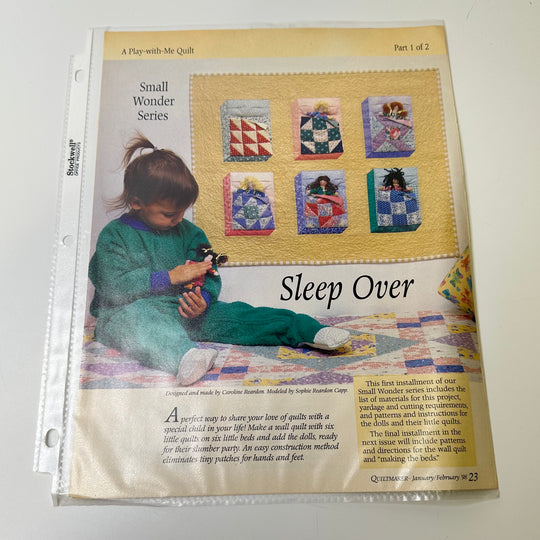 Sleep Over Quilting Pattern Books - Yellow Multi - Individual