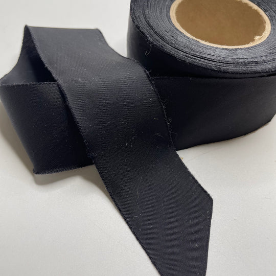 1 ⅛" Continuous Woven Bias Tape - Black - Roll