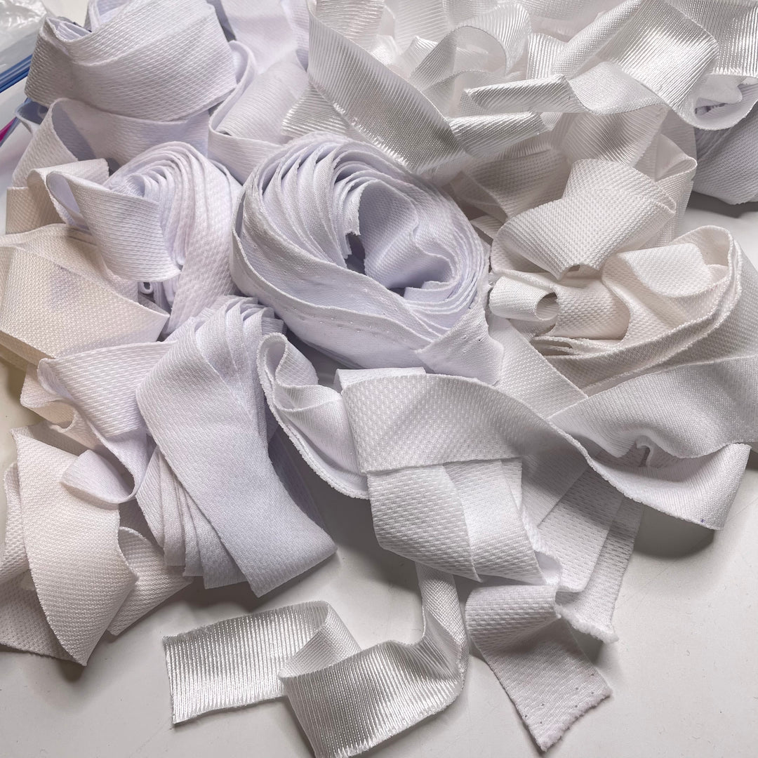 1" Continuous Knit Bias Tape - White - 2M Bundle