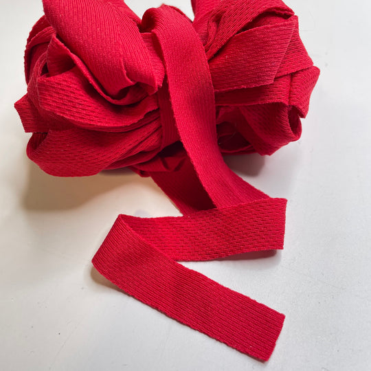 ¾" Continuous Knit Bias Tape - Red - 5M Bundle