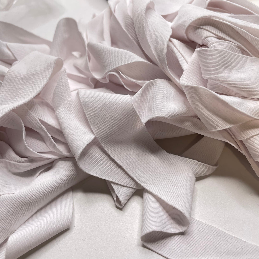 ¾" Continuous Knit Bias Tape - White - 8M Bundle