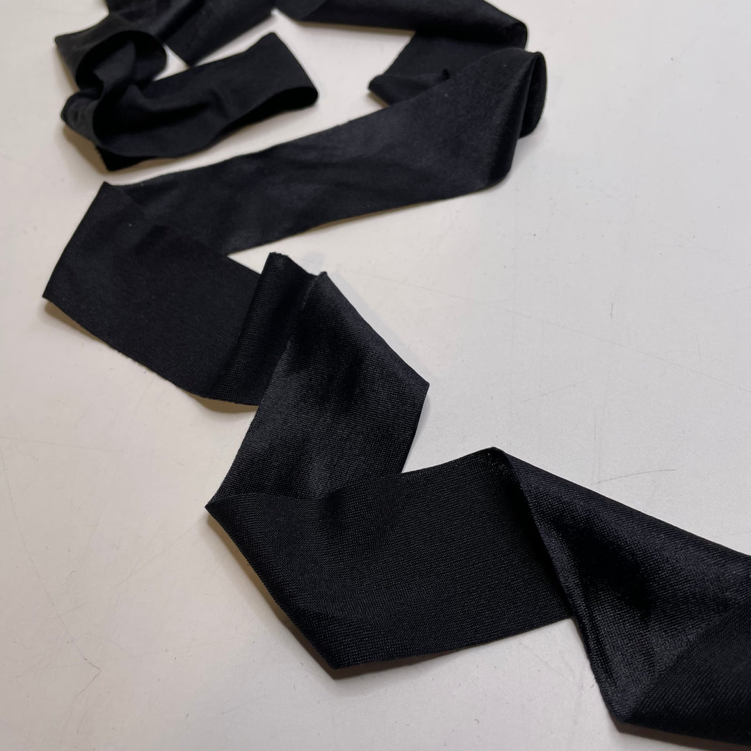 1 ¾" Continuous Knit Bias Tape - Black - 2M Bundle