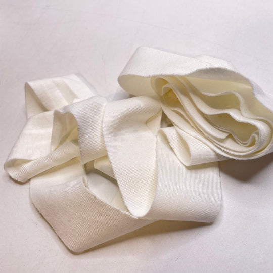 1 ½" Continuous Knit Bias Tape - Cream - 2M Bundle