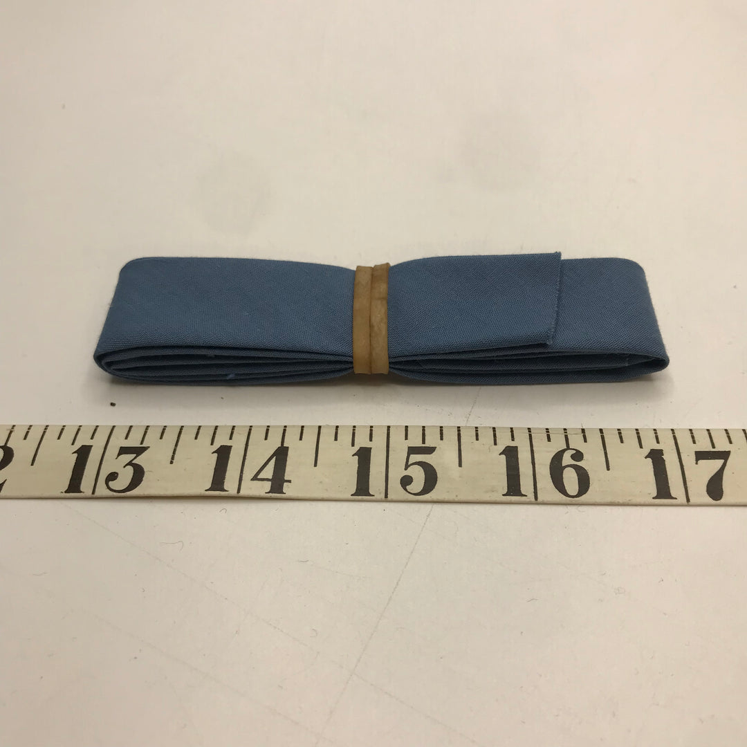 1" Double Fold Woven Bias Tape - Blue - 0.6M Bundle