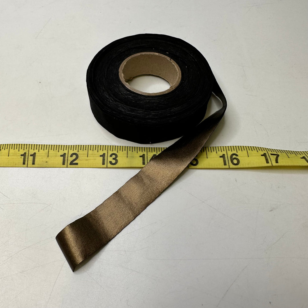 ¾" Continuous Knit Bias Tape - Black/Copper - Roll