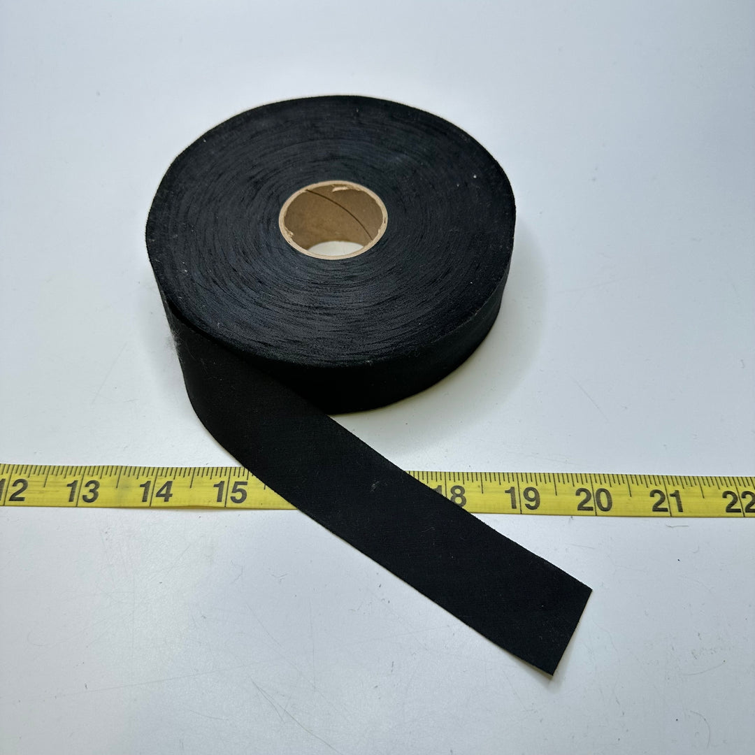 1 ¼" Continuous Woven Bias Tape - Black - Roll