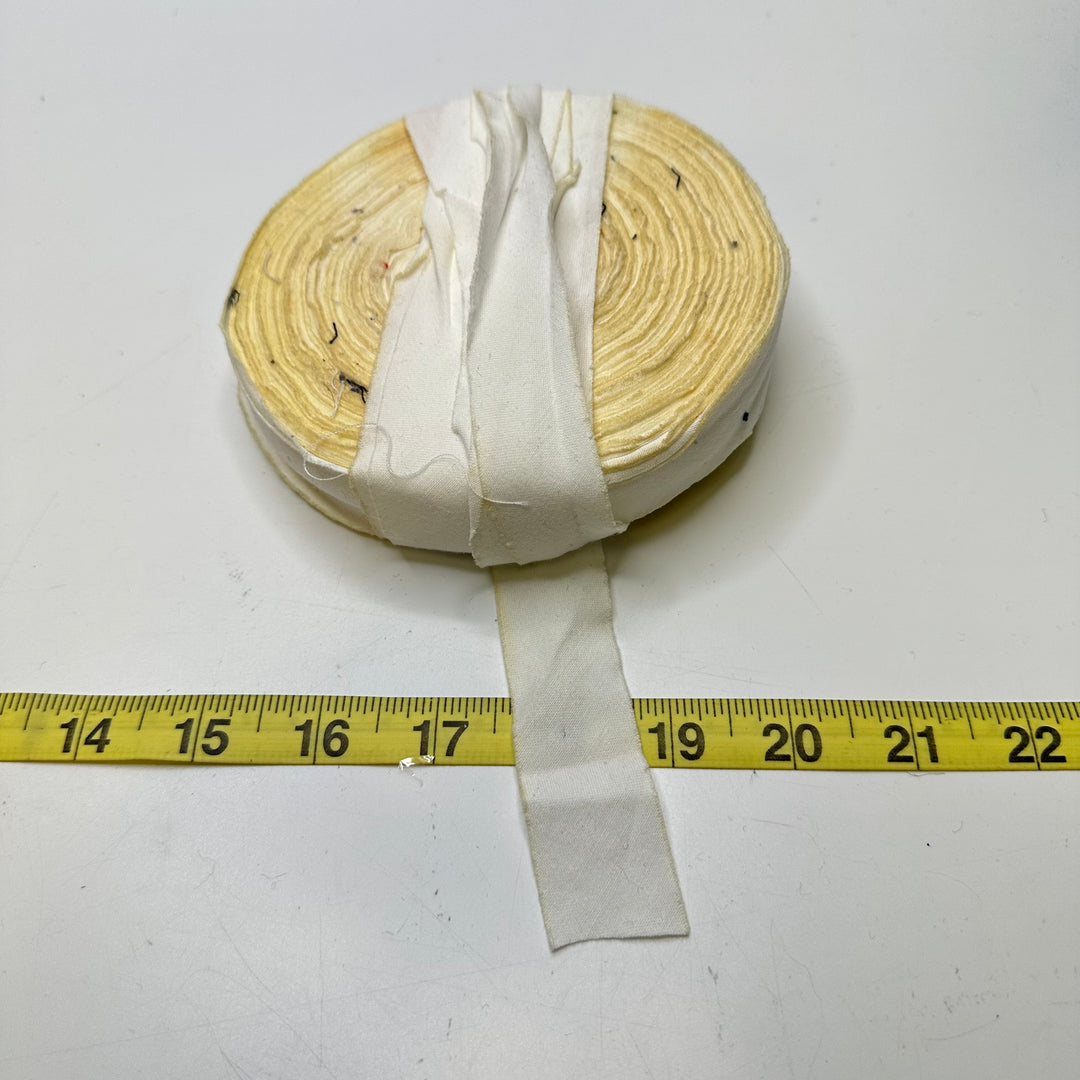 1 ⅒" Continuous Woven Bias Tape - White - Roll
