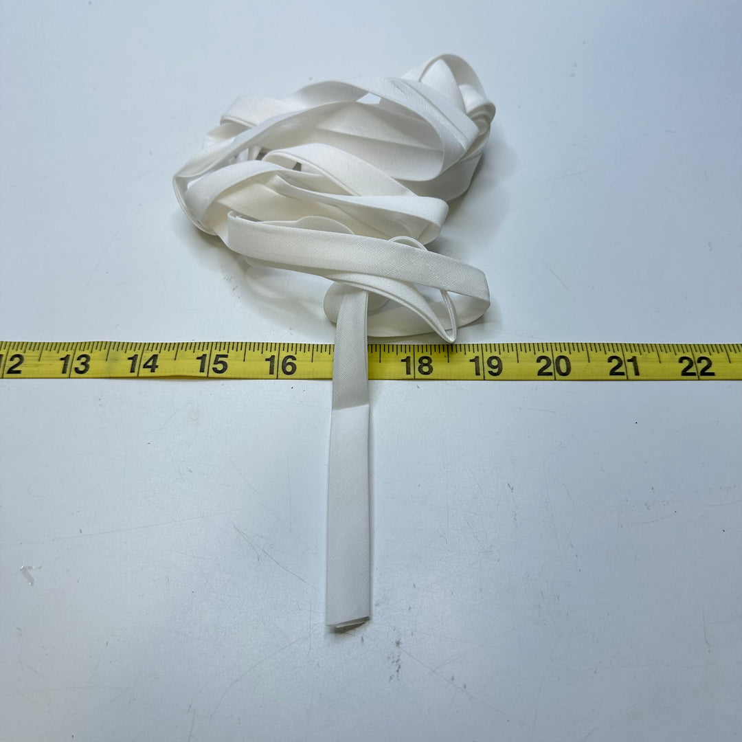 ½" Double Fold Woven Bias Tape - White - 3M Bundle