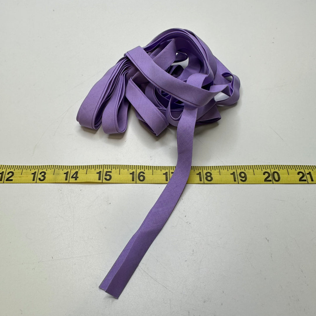 ½" Double Fold Woven Bias Tape - Light Purple - 4.5M Bundle