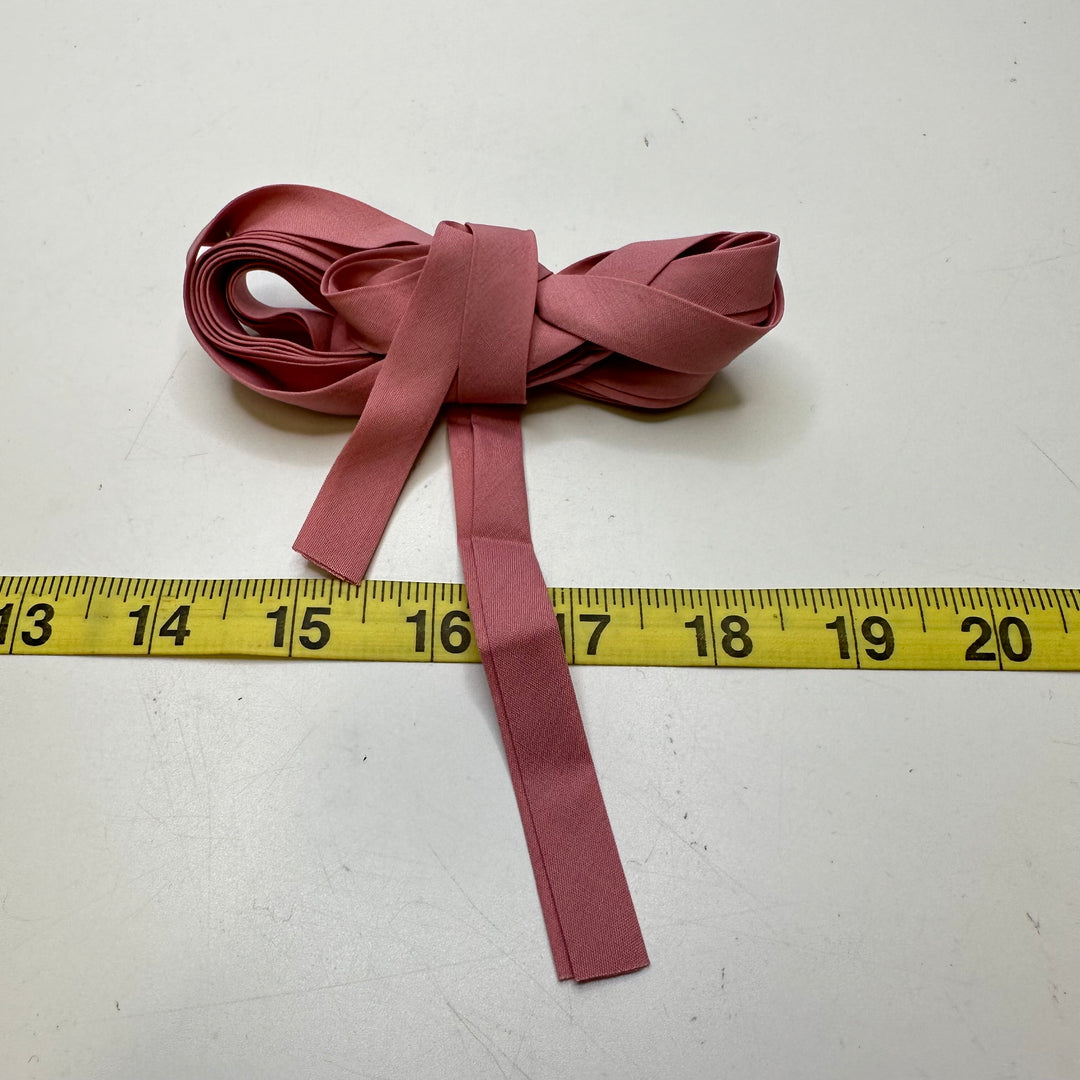 ½" Double Fold Woven Bias Tape - Light Pink - 2.5M Bundle