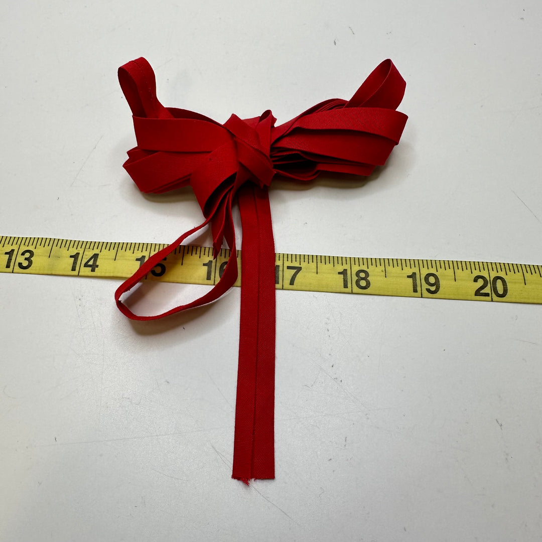 ½" Single Fold Woven Bias Tape - Red - 2.5M Bundle