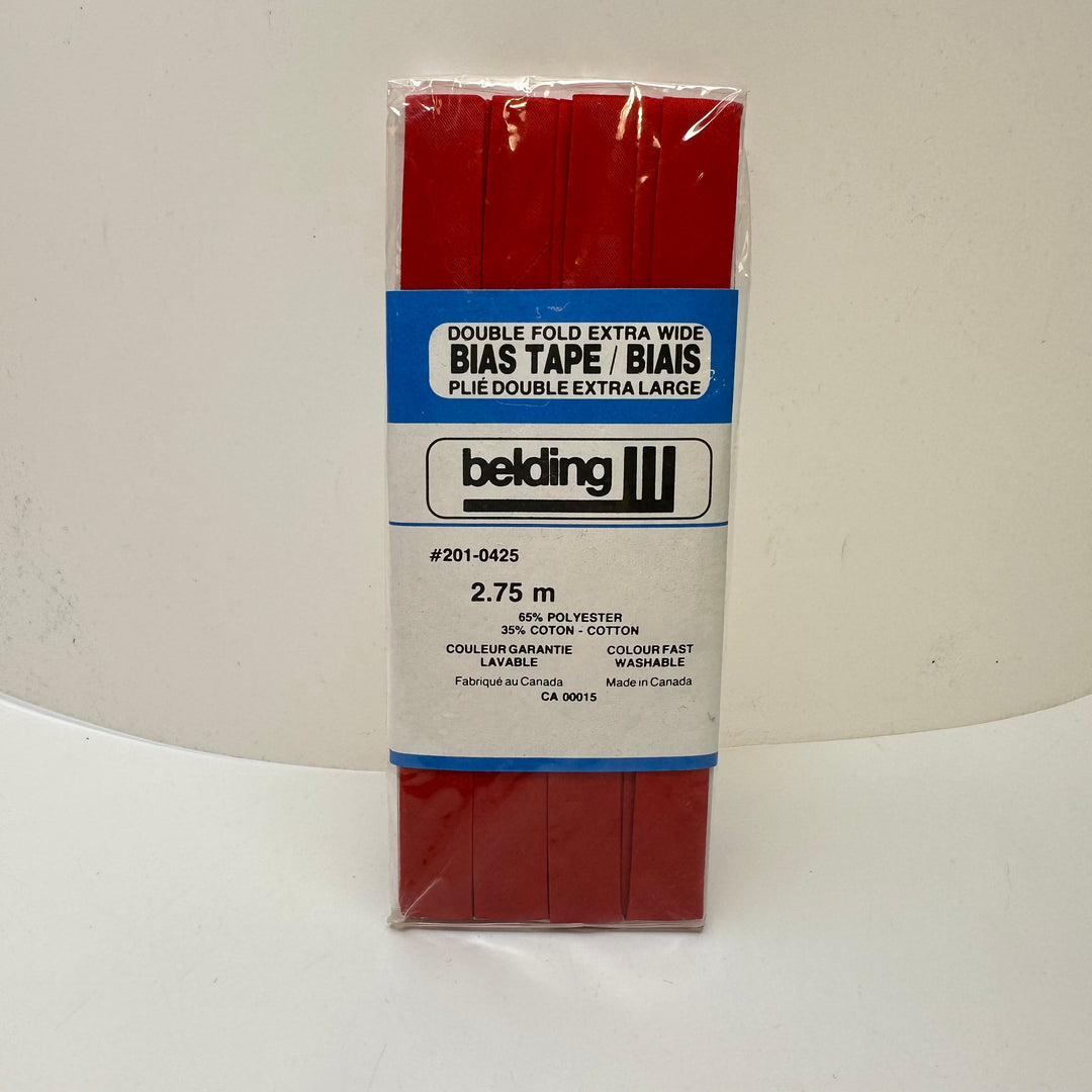 ½" Double Fold Woven Belding Bias Tape - Red - 2.75M Package