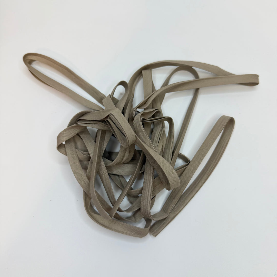 ¼" Double Fold Woven Bias Tape - Beige - 2M Bundle