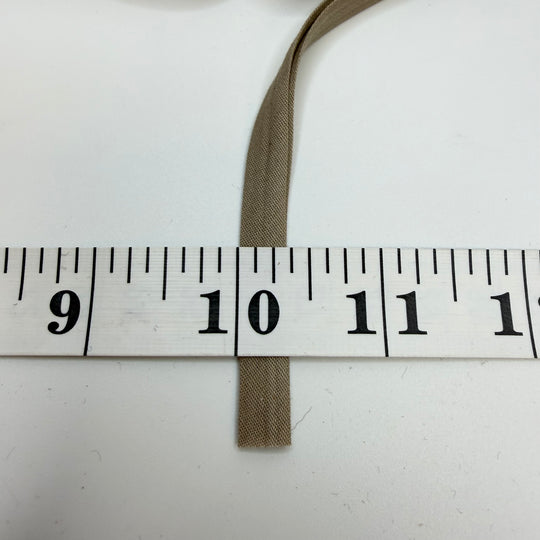 ¼" Double Fold Woven Bias Tape - Beige - 2M Bundle