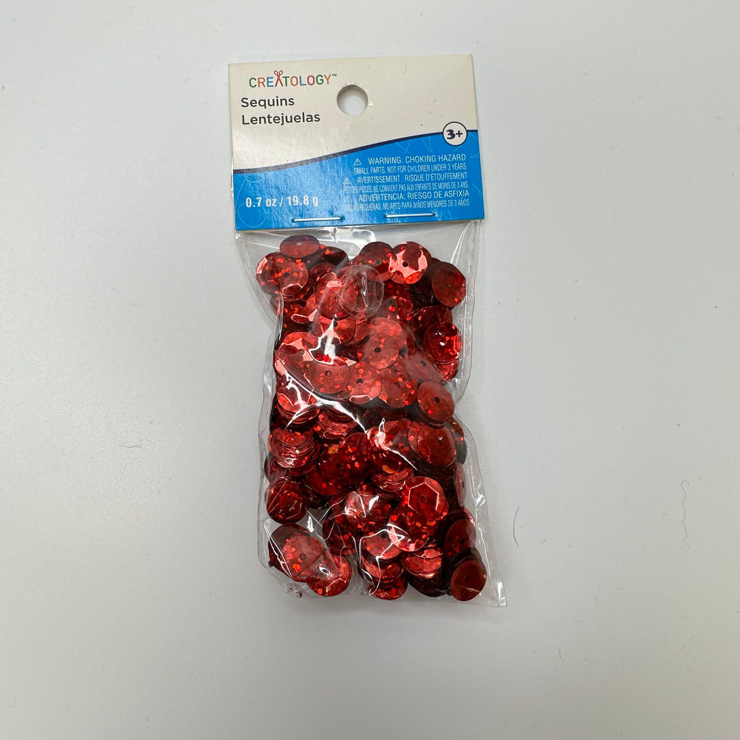 Sequins - Red - 100 Pack - FABCYCLE Deadstock and Sustainble Fabrics and Sewing Supplies