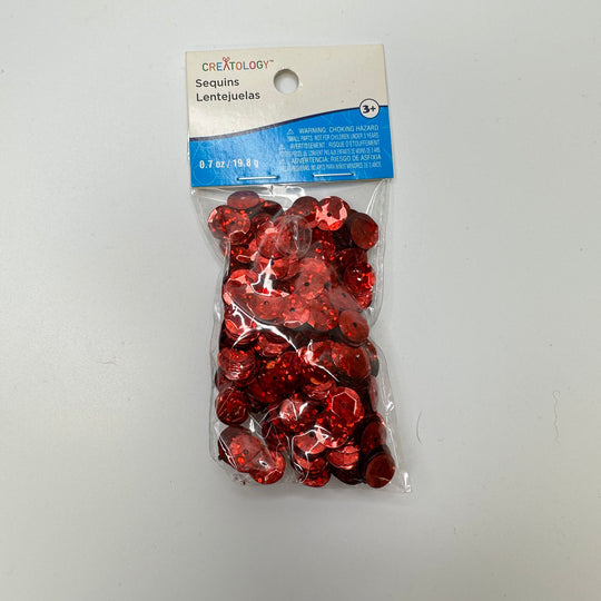 Sequins - Red - 100 Pack - FABCYCLE Deadstock and Sustainble Fabrics and Sewing Supplies