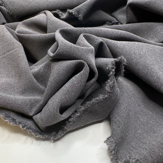 Looking Sharp - Polyester Blend Woven - Grey - 2M Bundle - FABCYCLE Deadstock and Sustainble Fabrics and Sewing Supplies